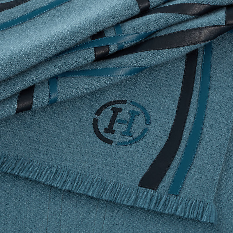 Carreaux Ondes scarf - Blue | Hermès UK